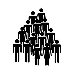 Vector illustration of group of people icon on transparent background