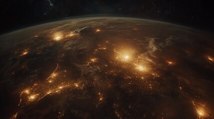 Obraz premium 宇宙と地球