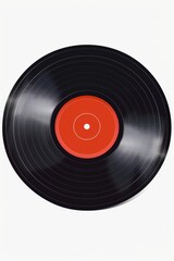 Obraz premium Vinyl record sitting on a gradient background. Music, collectibles, antiques, vintage design, soundtrack, record player, gift idea, decoration.