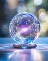 Charged Particles Curving Along Magnetic Field Lines in a Plasma Tube Illuminated in Soft Light