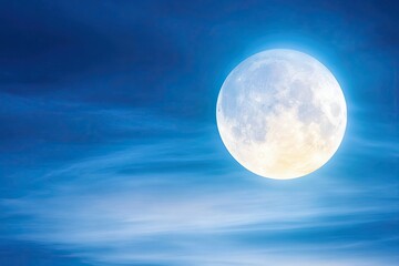 Fototapeta premium Lunar Eclipse Viewed From a Serene Landscape on a Clear Night in October Under Bright Moonlight