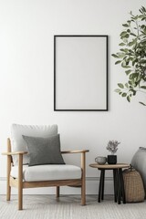 This living room embodies modern minimalism with its simple design, clean lines, neutral color palette and thoughtful furniture placement.