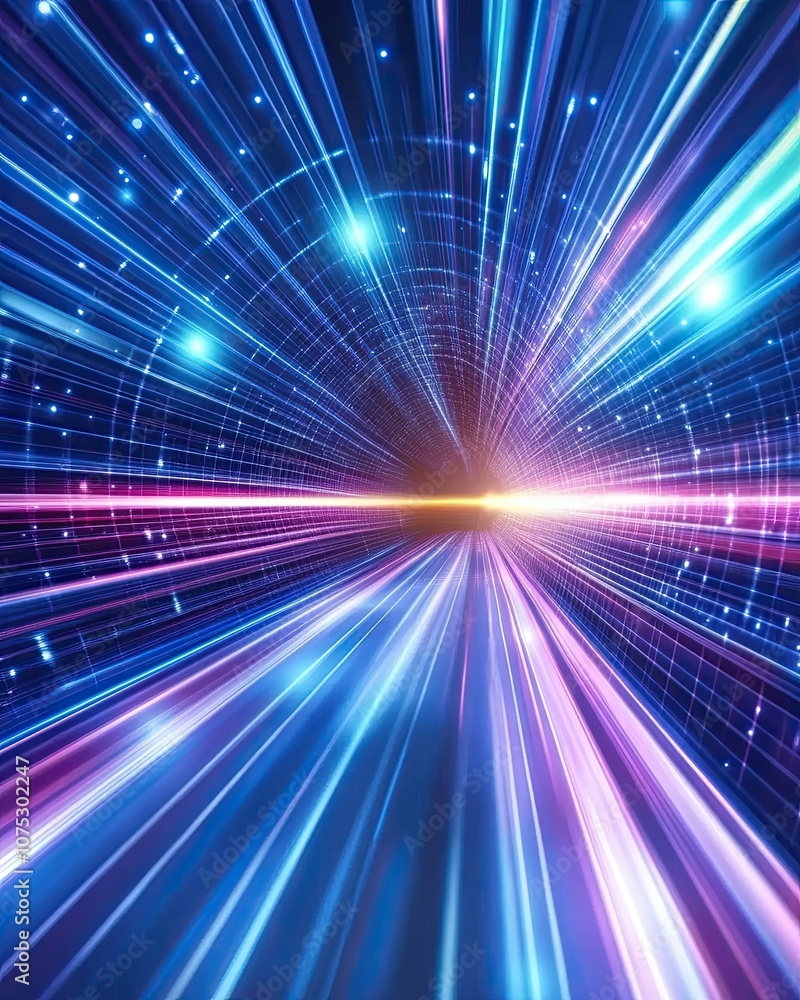 Aufkleber Visualizing Quantum Tunneling With Particles Passing Through a Barrier Illuminated by Cool Light