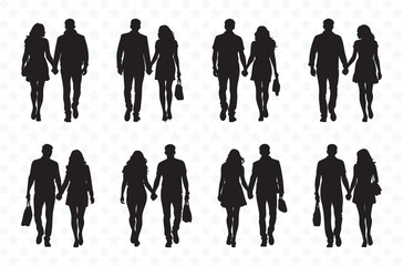 Couple holding hands, man and woman dating,