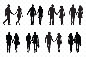 Couple holding hands, man and woman dating