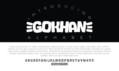 Luxury Gokhan alphabet letters font for logo