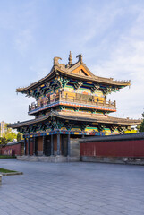 Fototapeta premium Scenic view of Guangyou Temple, Liaoyang, Liaoning
