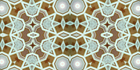 Seamless kaleidoscope pattern. The texture of the woven pattern. Endless pattern