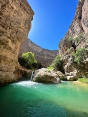 River in the canyon in Turkmenistan	
