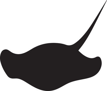 stringray icon silhouette design vector art illustration.
