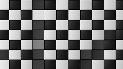 Fototapeta premium Geometric pattern featuring alternating black and white squares, creating a modern and stylish visual effect.