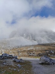 batutiful autumn nature in dolomites mountains