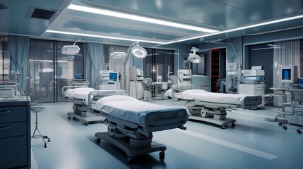 A photo of a medical training facility with simulation
