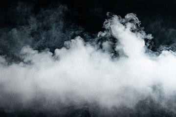 Fototapeta premium White smoke on a black background