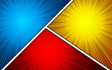 Fototapeta premium modern comic page frame background design template