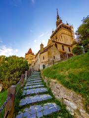 Medieval cityscape architecture in Sighisoara town, historical region of Transylvania, Romania,...
