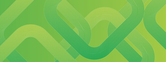 Green and White Abstract Banner With Lines in Different Direction Ideal for Post, Background, Banner, Ad, Promo, Invitation, Etc