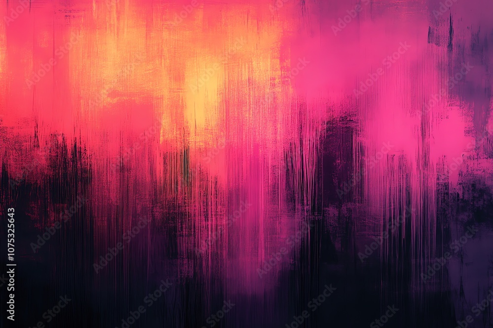 Poster abstract pink and orange blurred background with vertical lines.