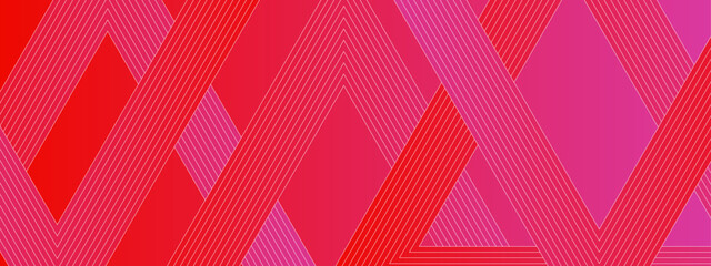 Red and Pink Banner With Lines Ideal for Post, Background, Banner, Ad, Promo, Invitation, Etc