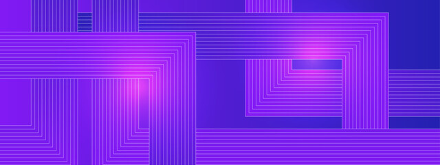 Purple Violet and Pink Abstract Banner With Lines in Different Direction Ideal for Post, Background, Banner, Ad, Promo, Invitation, Etc