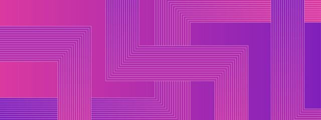 Purple Violet and Pink Abstract Banner With Lines in Different Direction Ideal for Post, Background, Banner, Ad, Promo, Invitation, Etc
