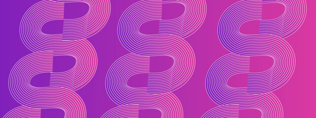 Purple Violet White and Pink Abstract Banner With Geometric Lines Design Ideal for Post, Background, Banner, Ad, Promo, Invitation, Etc