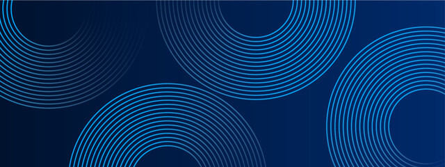 Blue Banner With Lines Ideal for Post, Background, Banner, Ad, Promo, Invitation, Etc