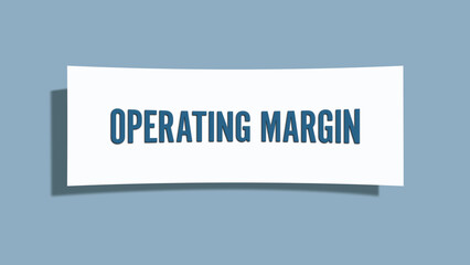 Operating Margin. A card isolated on blue background.