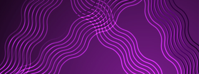 Purple Violet Banner With Lines Ideal for Post, Background, Banner, Ad, Promo, Invitation, Etc