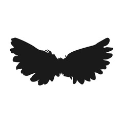 Wings  Vector On White Background. Wings icon vector illustration wings design vector wings black and white.Angel wings isolated on white background with clipping part
