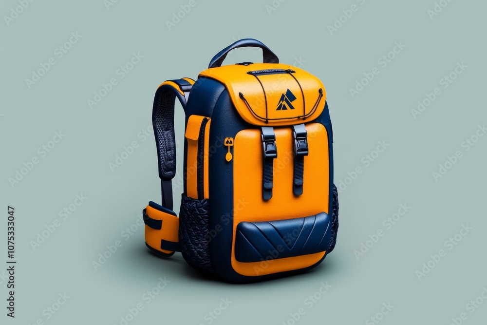 Poster Simple icon of a backpack with a few clean lines, representing adventure and exploration
