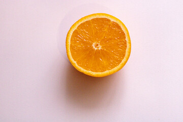 orange in section, orange juice