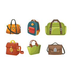 Large color set of travel bags