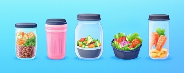 Create vibrant and engaging healthy meal illustrations that inspire a fun lifestyle