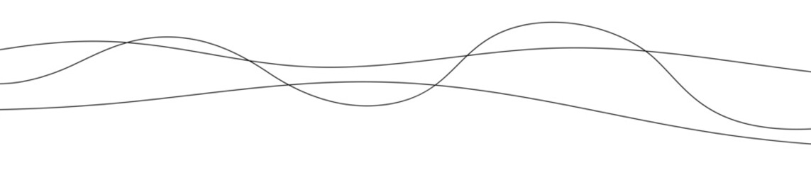 Thin curved wavy lines