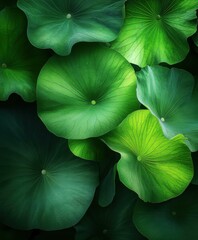 Vibrant Green Leaves Capturing the Essence of Nature's Design in Lush Foliage
