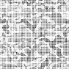 Abstract halftone vector camouflage pattern. Arctic dotted military camouflage background.
