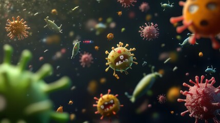 Cartoon Virus Illustration