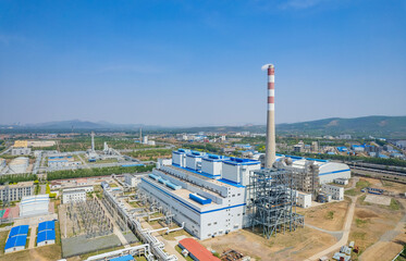 Aerial view of Liaoyang Chemical Plant in Liaoning province