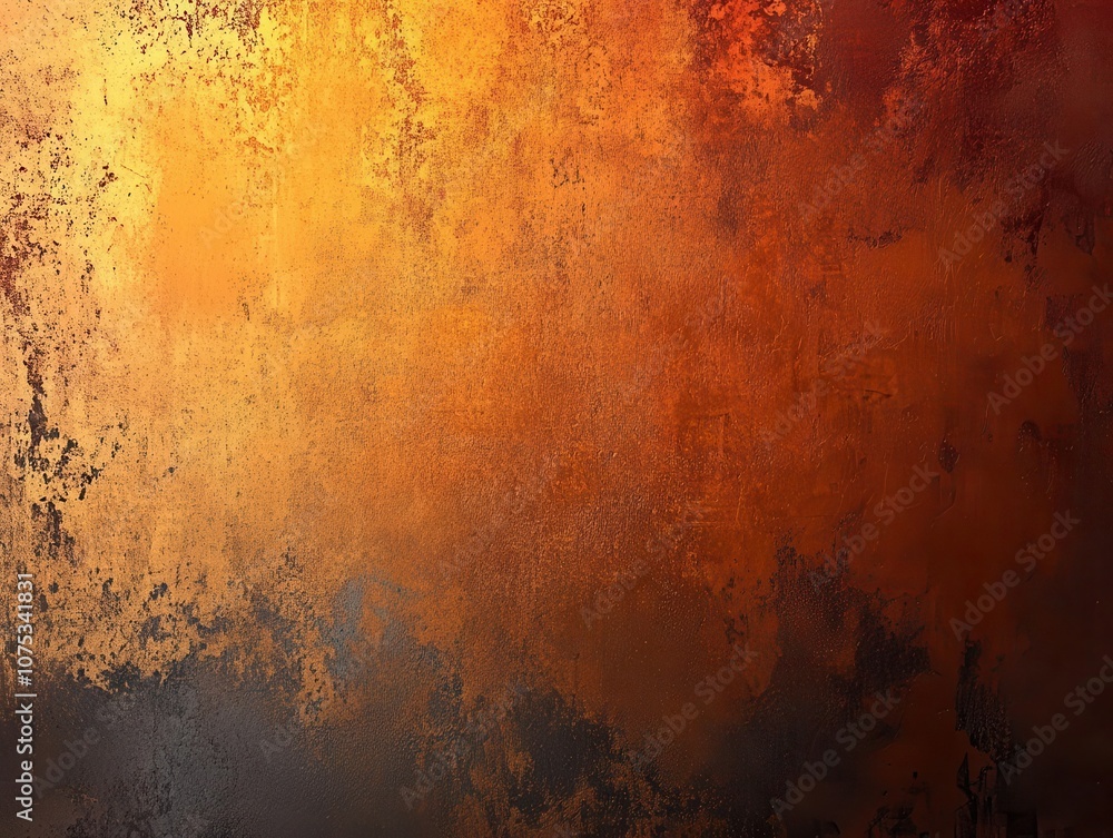 Aufkleber a gradient background transitioning from metallic orange to deep copper tones, with a subtle texture