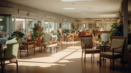 Obraz premium A photo of a nursing home with compassionate care.
