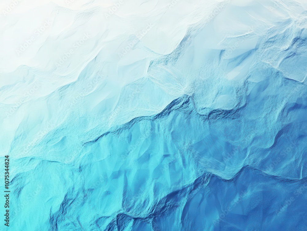 Poster a vibrant gradient transitioning from light azure to deep sapphire, with a grainy texture that adds 