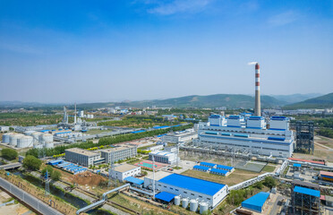 Aerial view of Liaoyang Chemical Plant in Liaoning province