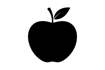 apple symbol. black silhouette isolated on white. vector outline icon,Apple vector silhouette set, apple icon.