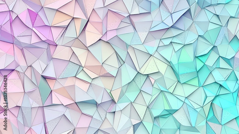 Poster low polygon triangle pattern background in a line art style