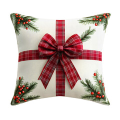 Festive Christmas pillow with decorative cushion design, perfect for new year home decoration,...