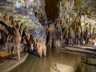 Aggitis river cave (Maaras Cave). One of the largest and most spectacular river caves in all of Europe, Drama, Greece.