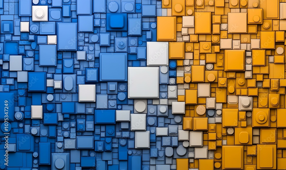 Poster Digital Art Fusion, a vibrant composition merging real-time data with abstract visuals, showcasing dynamic interactions and fluid forms.