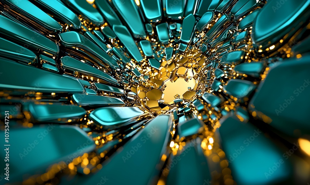 Poster Dynamic digital art merging live data streams, vibrant colors and abstract forms create a captivating visual experience.
