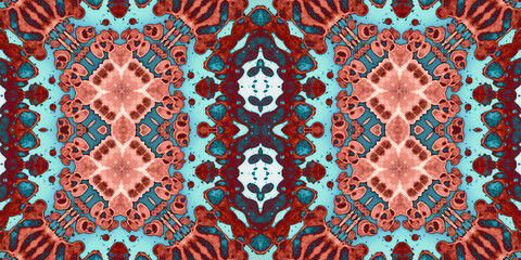 Seamless kaleidoscope pattern. The texture of the woven pattern. Endless pattern